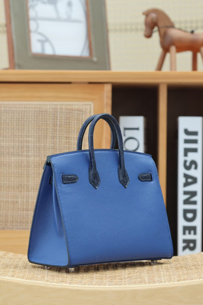 Hermes Inspired Birkin 20 Faubourg Graine/Madam/Alli/Swift/Som With Gold Hardware