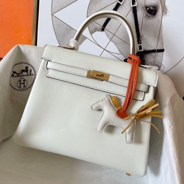 Hermes Inspired Kelly Retourne 25 Handmade Bag