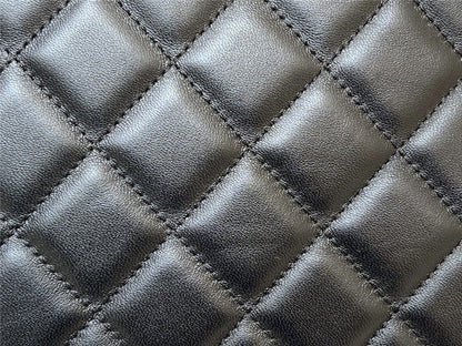 Chanel Inspired 24C Quilted XL CC Crossbody Black Calfskin