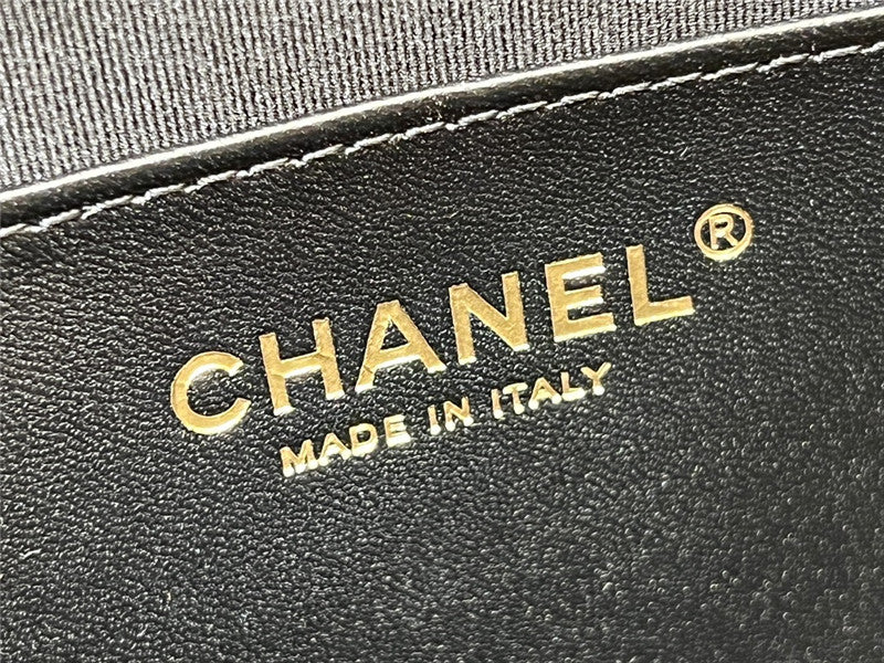 Chanel Inspired 24C Quilted XL CC Crossbody Black Calfskin