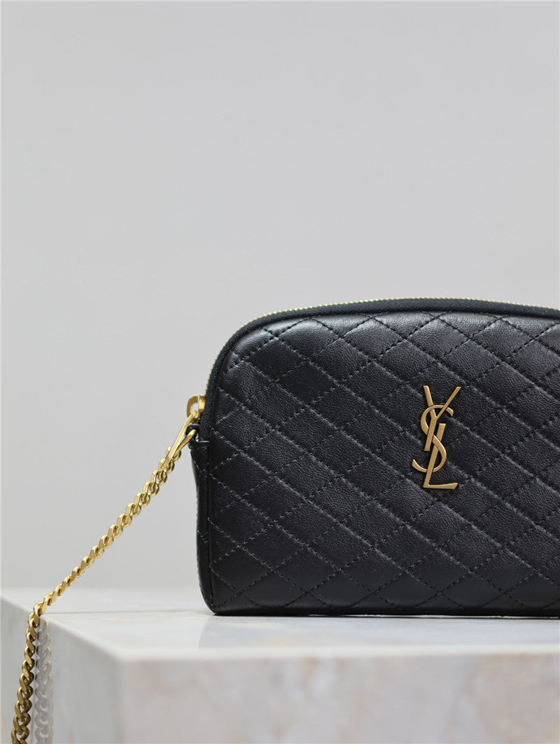 YSL Inspired Gaby Quilted Leather Shoulder Bag