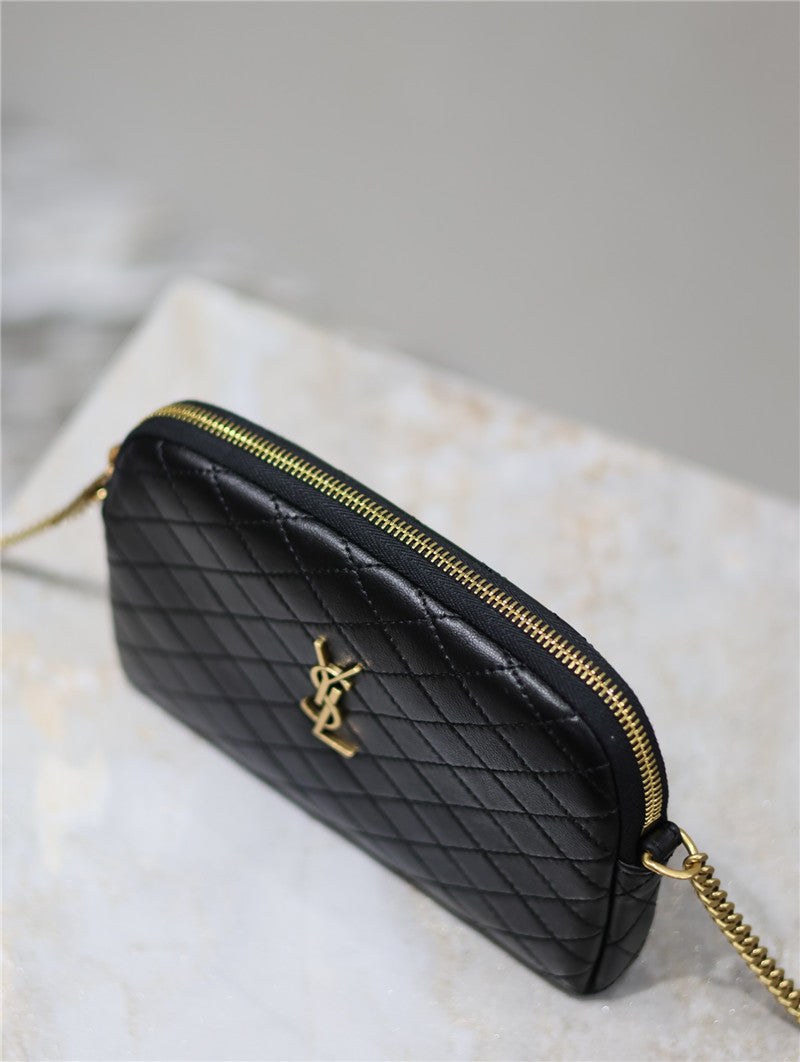 YSL Inspired Gaby Quilted Leather Shoulder Bag