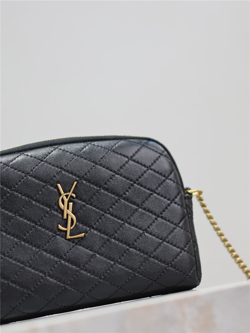 YSL Inspired Gaby Quilted Leather Shoulder Bag