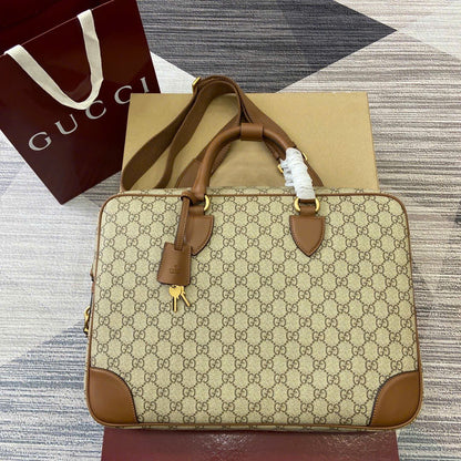 Gucci Inspired Emblem Briefcase