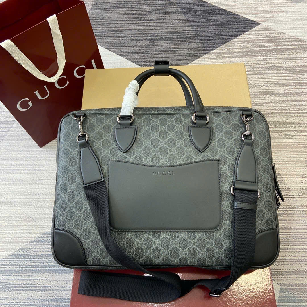 Gucci Inspired Emblem Briefcase