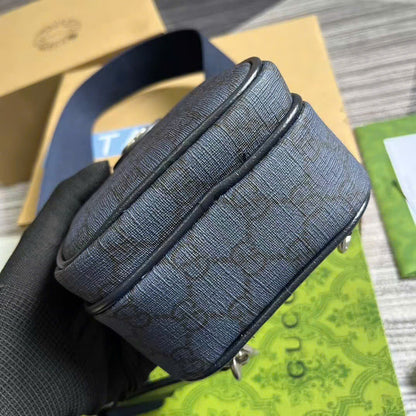 Gucci Inspired Navy Supreme Canvas Bag
