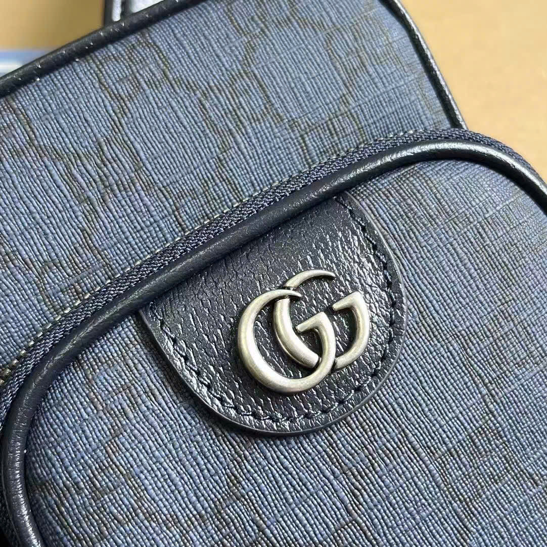Gucci Inspired Navy Supreme Canvas Bag