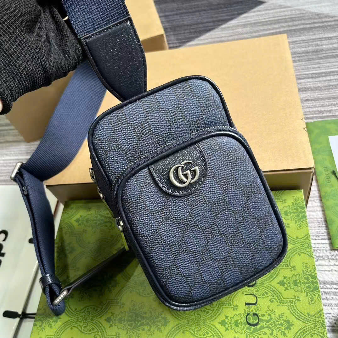 Gucci Inspired Navy Supreme Canvas Bag
