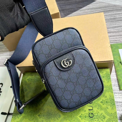 Gucci Inspired Navy Supreme Canvas Bag