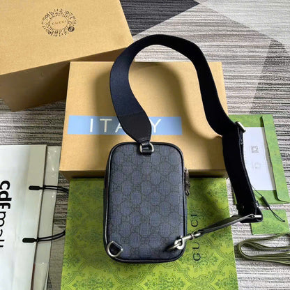 Gucci Inspired Navy Supreme Canvas Bag