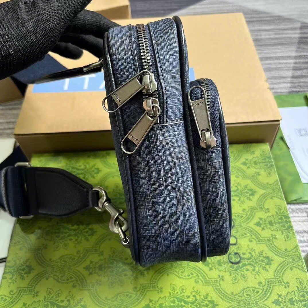 Gucci Inspired Navy Supreme Canvas Bag